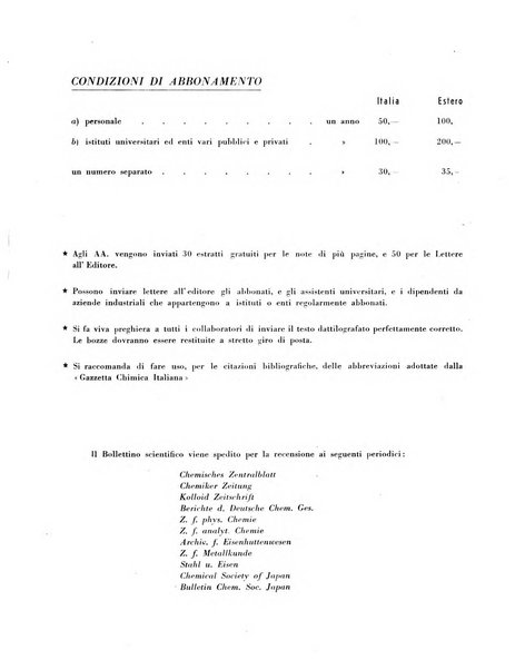 Bollettino scientifico della Facoltà di chimica industriale di Bologna