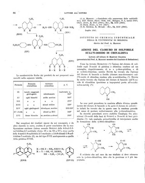 Bollettino scientifico della Facoltà di chimica industriale di Bologna