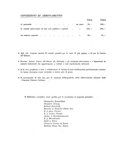 Bollettino scientifico della Facoltà di chimica industriale di Bologna