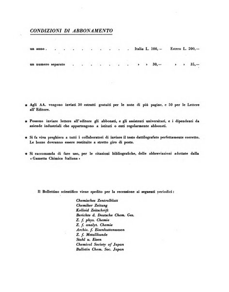 Bollettino scientifico della Facoltà di chimica industriale di Bologna