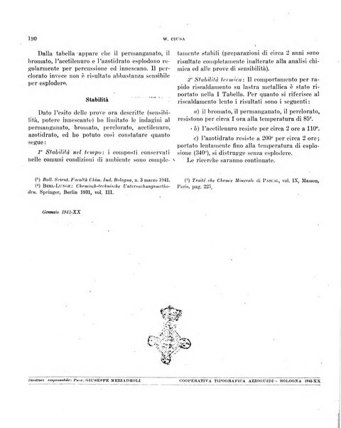 Bollettino scientifico della Facoltà di chimica industriale di Bologna