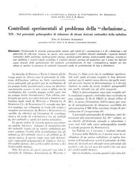 Bollettino scientifico della Facoltà di chimica industriale di Bologna