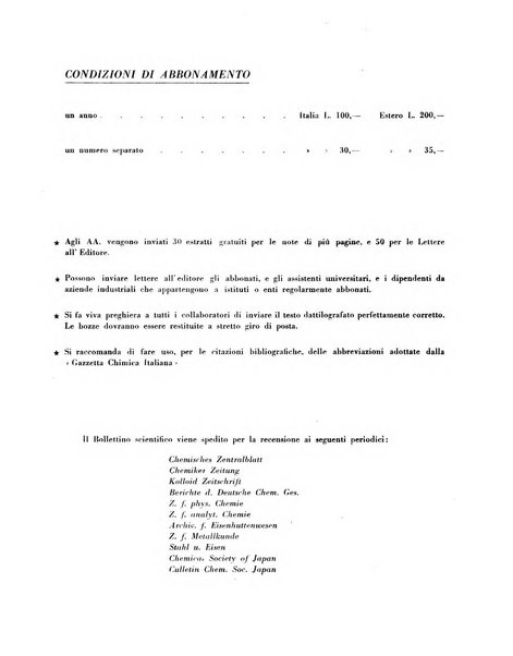 Bollettino scientifico della Facoltà di chimica industriale di Bologna