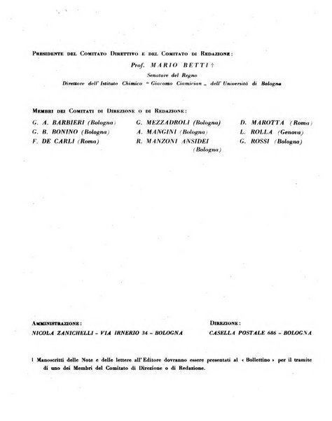 Bollettino scientifico della Facoltà di chimica industriale di Bologna