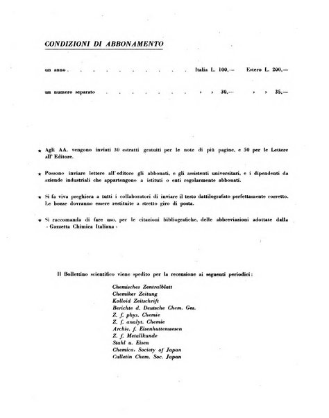 Bollettino scientifico della Facoltà di chimica industriale di Bologna