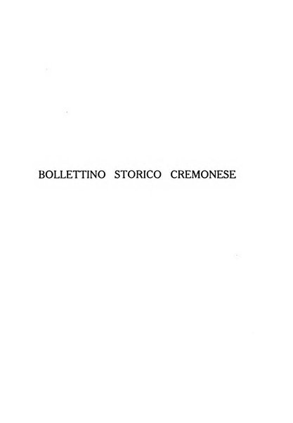 Bollettino storico cremonese