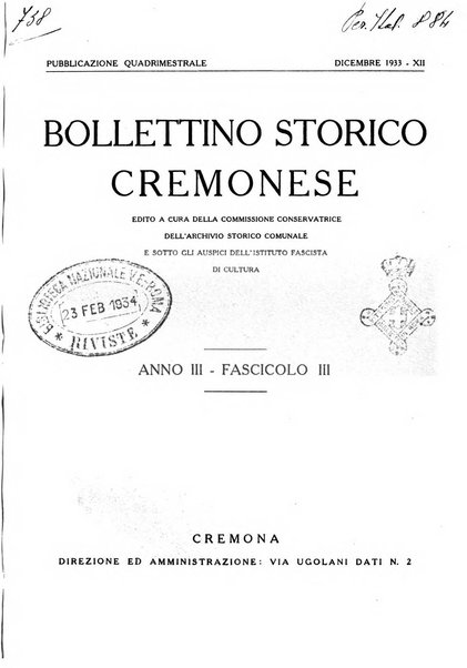 Bollettino storico cremonese