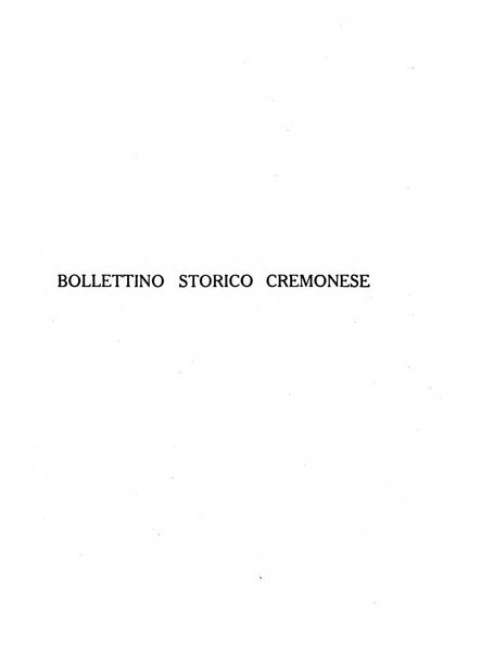 Bollettino storico cremonese