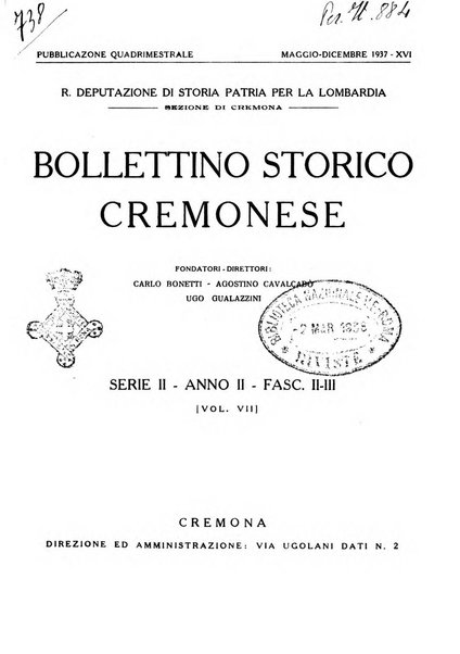 Bollettino storico cremonese