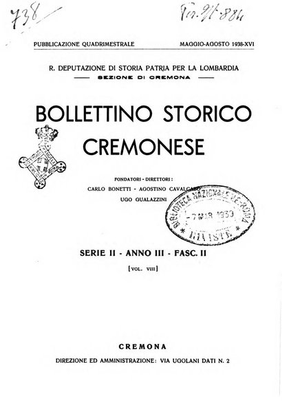 Bollettino storico cremonese