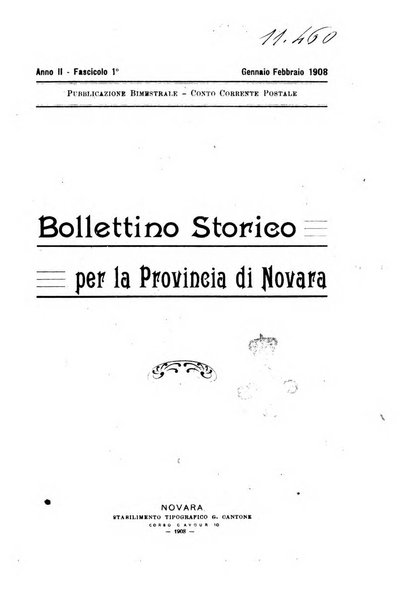 Bollettino storico per la provincia di Novara