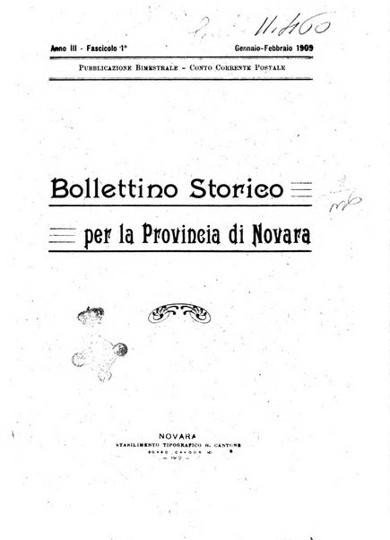 Bollettino storico per la provincia di Novara