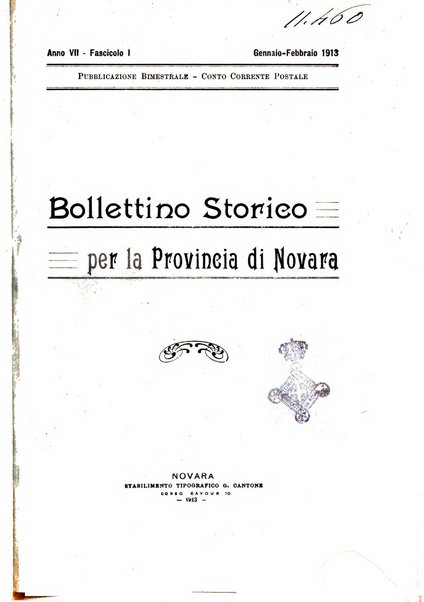 Bollettino storico per la provincia di Novara