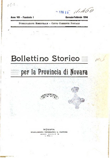 Bollettino storico per la provincia di Novara