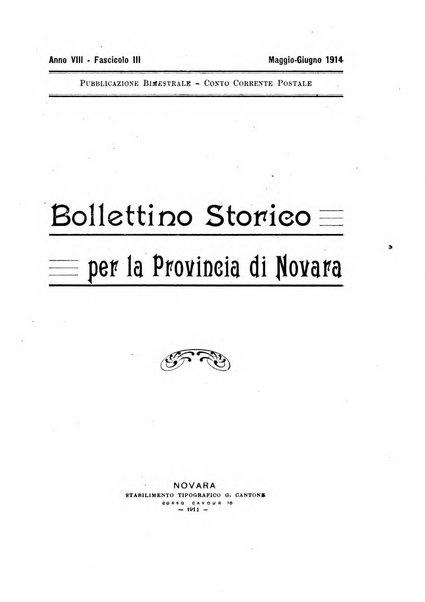 Bollettino storico per la provincia di Novara