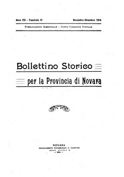 Bollettino storico per la provincia di Novara