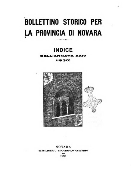 Bollettino storico per la provincia di Novara