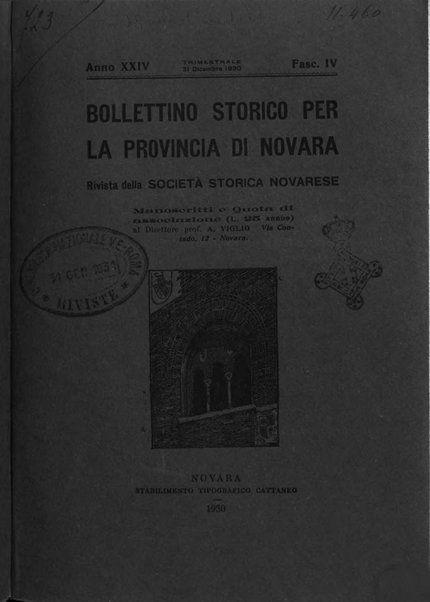 Bollettino storico per la provincia di Novara