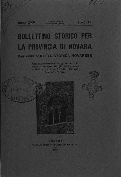 Bollettino storico per la provincia di Novara