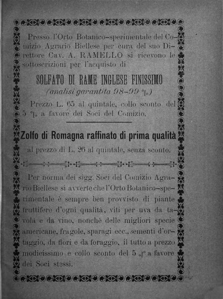 Bollettino ufficiale del Comizio agrario biellese e della Societa orto- agricola di biella e circondario