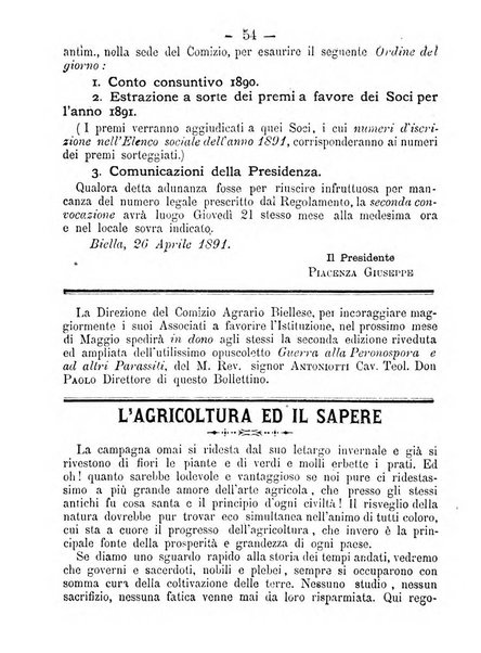 Bollettino ufficiale del Comizio agrario biellese e della Societa orto- agricola di biella e circondario