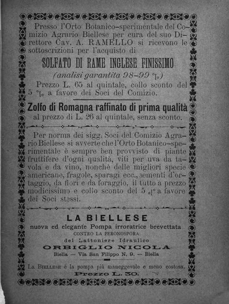 Bollettino ufficiale del Comizio agrario biellese e della Societa orto- agricola di biella e circondario