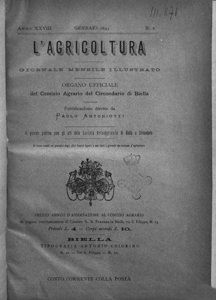 Bollettino ufficiale del Comizio agrario biellese e della Societa orto- agricola di biella e circondario