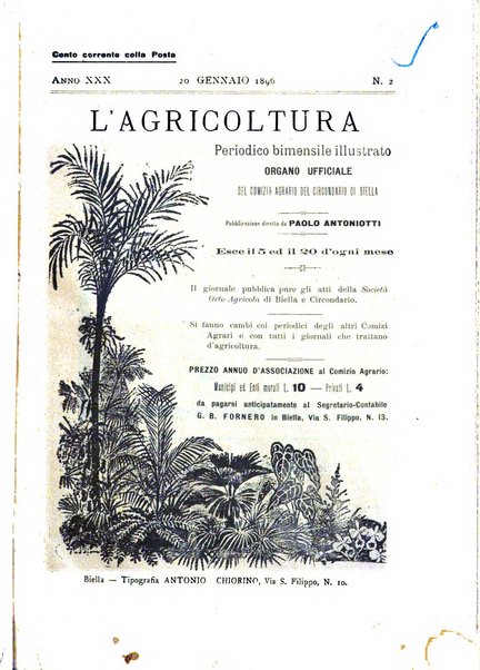 Bollettino ufficiale del Comizio agrario biellese e della Societa orto- agricola di biella e circondario