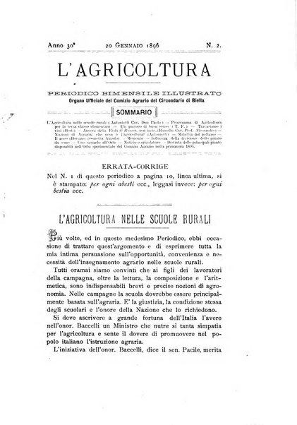 Bollettino ufficiale del Comizio agrario biellese e della Societa orto- agricola di biella e circondario