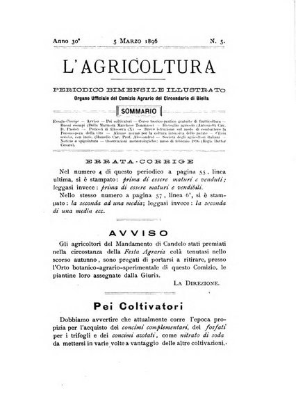 Bollettino ufficiale del Comizio agrario biellese e della Societa orto- agricola di biella e circondario