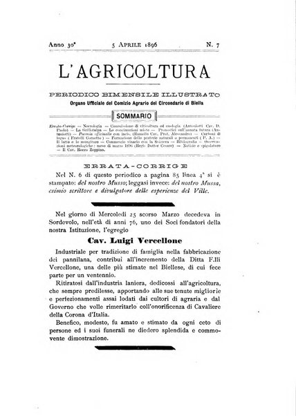 Bollettino ufficiale del Comizio agrario biellese e della Societa orto- agricola di biella e circondario