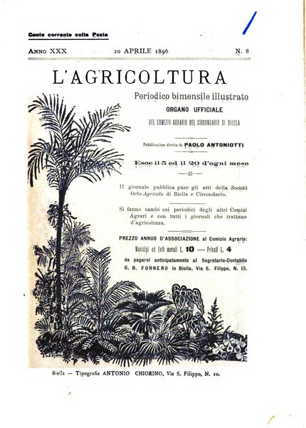 Bollettino ufficiale del Comizio agrario biellese e della Societa orto- agricola di biella e circondario