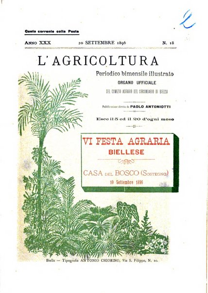 Bollettino ufficiale del Comizio agrario biellese e della Societa orto- agricola di biella e circondario