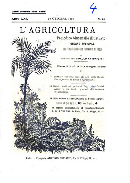 Bollettino ufficiale del Comizio agrario biellese e della Societa orto- agricola di biella e circondario