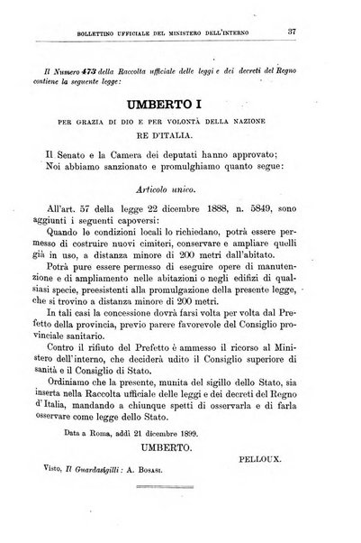 Bollettino ufficiale del Ministero dell'interno