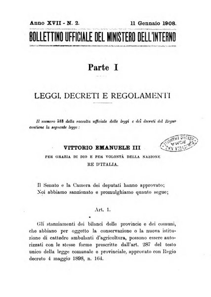 Bollettino ufficiale del Ministero dell'interno