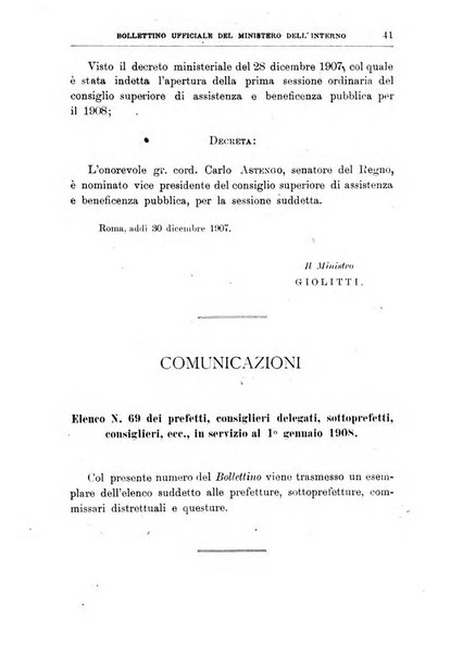 Bollettino ufficiale del Ministero dell'interno