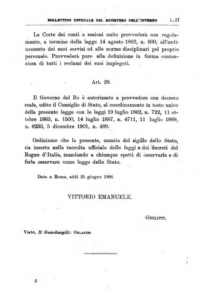 Bollettino ufficiale del Ministero dell'interno