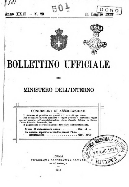 Bollettino ufficiale del Ministero dell'interno