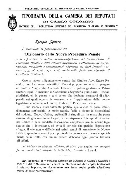 Bollettino ufficiale del Ministero di grazia e giustizia e dei culti