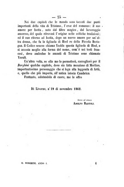 Il Borghini studi di filologia e di lettere italiane