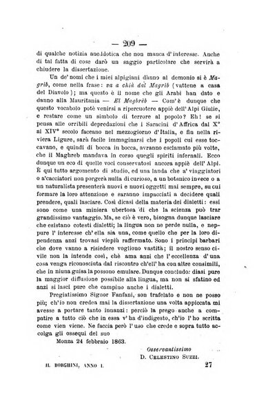 Il Borghini studi di filologia e di lettere italiane