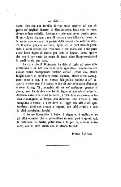 Il Borghini studi di filologia e di lettere italiane