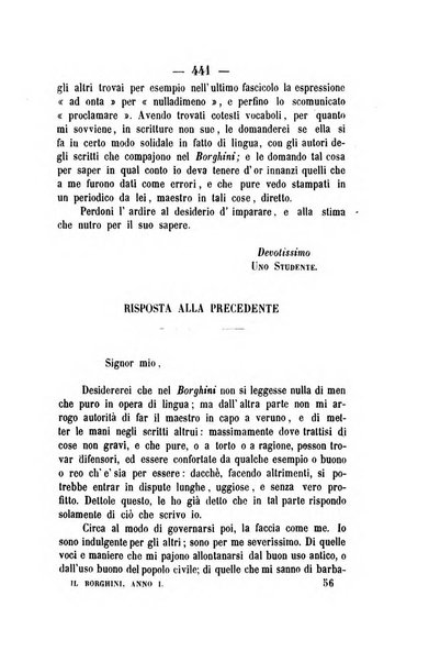 Il Borghini studi di filologia e di lettere italiane