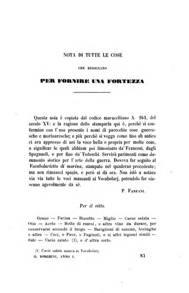 Il Borghini studi di filologia e di lettere italiane