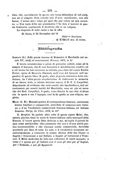 Il Borghini studi di filologia e di lettere italiane