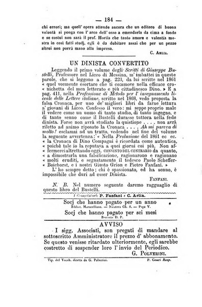 Il Borghini studi di filologia e di lettere italiane