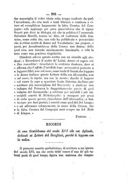 Il Borghini studi di filologia e di lettere italiane