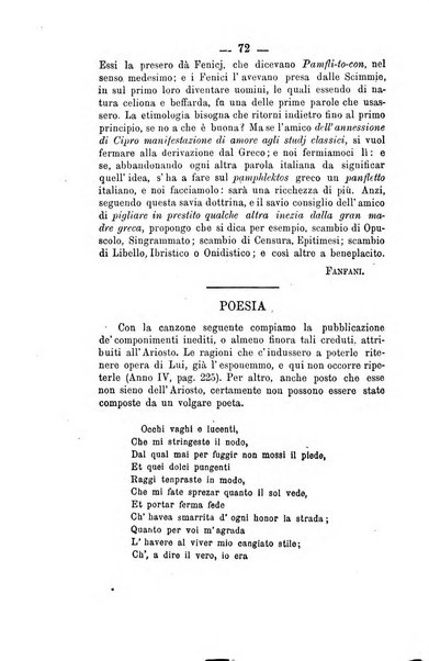 Il Borghini studi di filologia e di lettere italiane