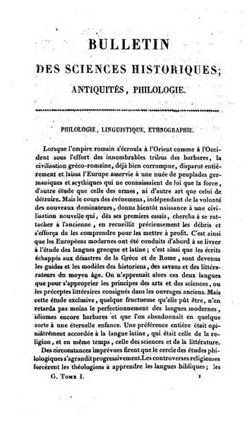 Bulletin des sciences historiques, antiquites, philologie septieme section du Bulletin universel des sciences et de l'industrie